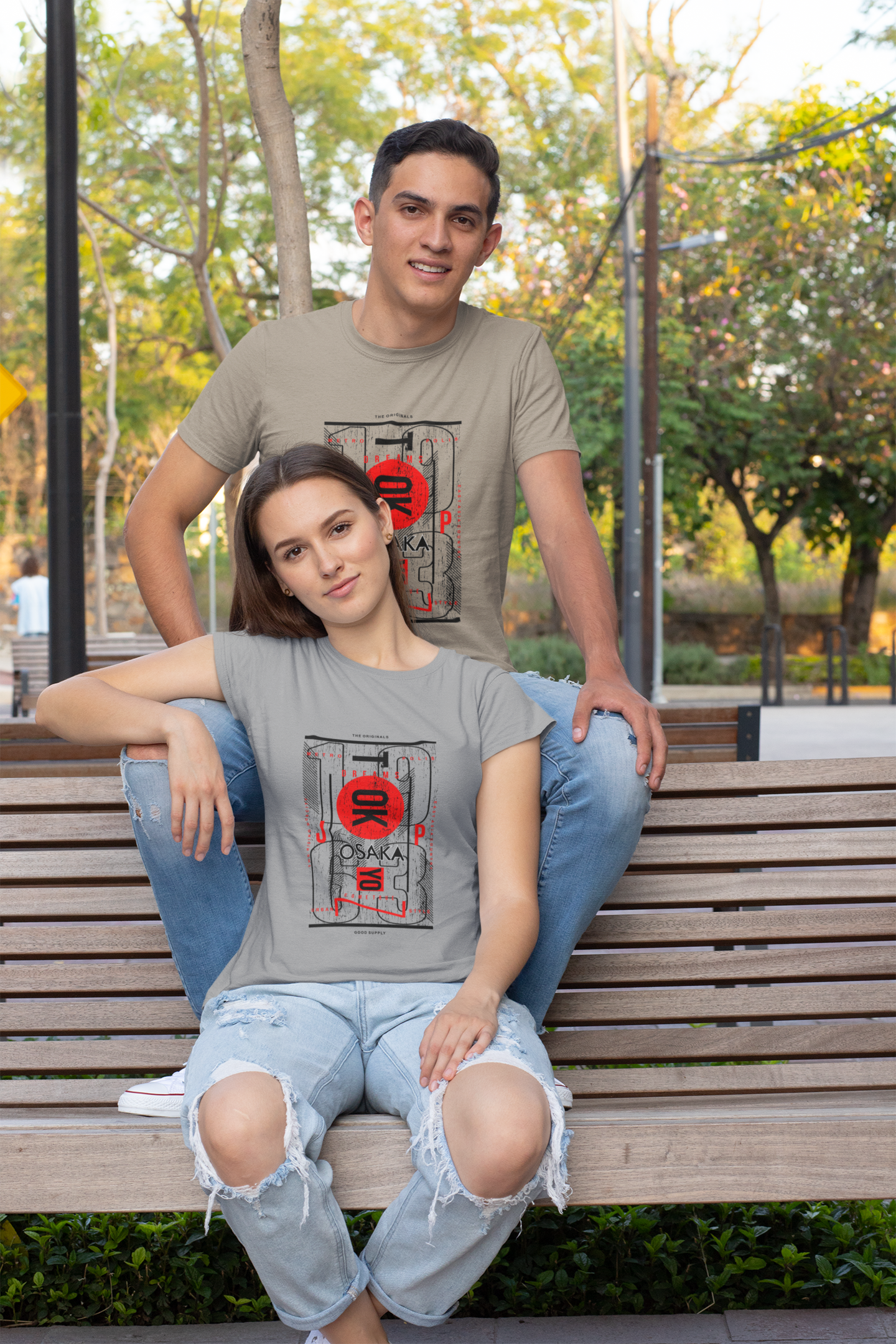 Osaka 1963 Front - Unisex Erwachsenen Bio Baumwolle Kurzarm Shirt Creator T-Shirt 2.0 ST/St SH