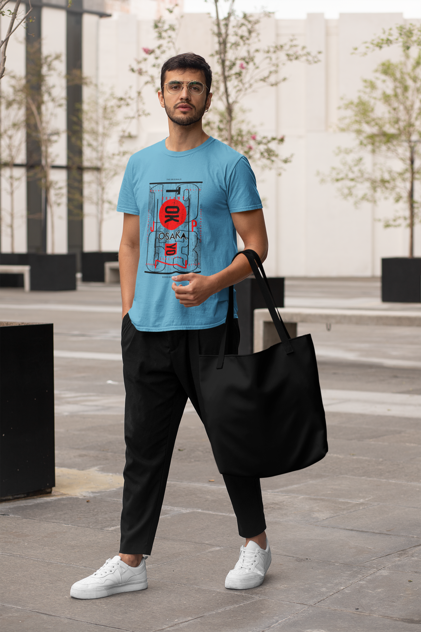 Osaka 1963 Front - Unisex Erwachsenen Bio Baumwolle Kurzarm Shirt Creator T-Shirt 2.0 ST/St SH