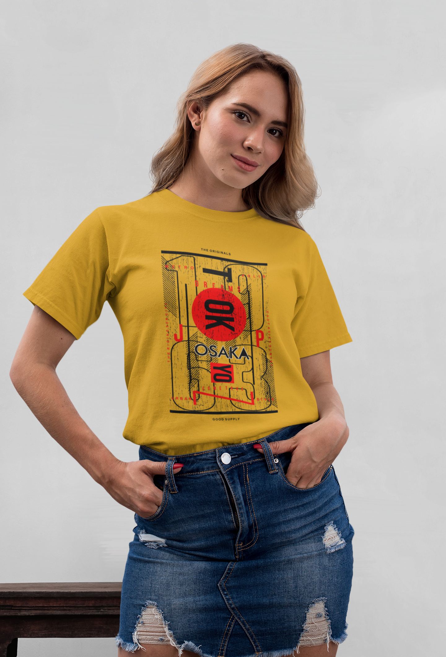 Osaka 1963 Front - Unisex Erwachsenen Bio Baumwolle Kurzarm Shirt Creator T-Shirt 2.0 ST/St SH