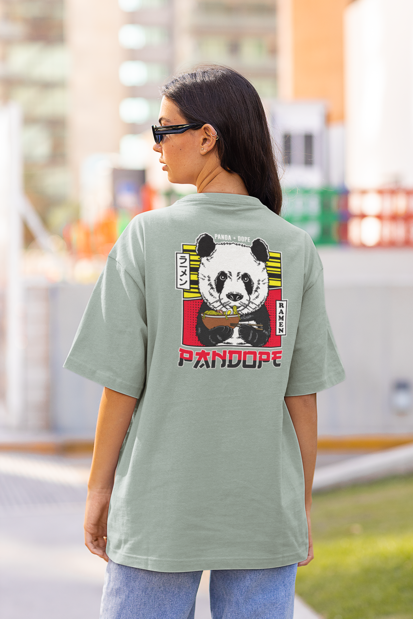 PANDOPE Streetwear Backprint - Freestyler Bio Oversized Unisex T-Shirt Erwachsenen SH