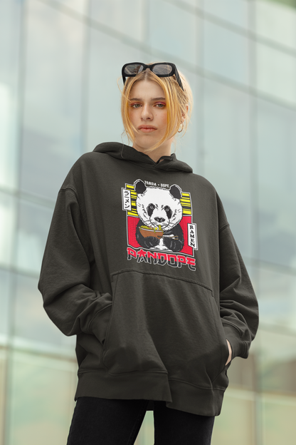Sudadera unisex extragrande orgánica con estampado frontal PANDOPE Streetwear - Slammer para adultos SH - Sudadera unisex extragrande orgánica 2.0