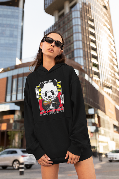 Sudadera unisex extragrande orgánica con estampado frontal PANDOPE Streetwear - Slammer para adultos SH - Sudadera unisex extragrande orgánica 2.0