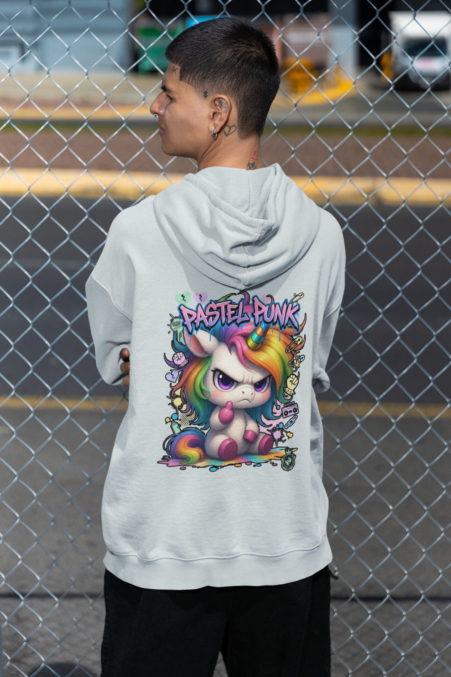 PASTEL PUNK URBAN STYLE Kryot Streetwear - Slammer Bio Oversized Unisex Hoodie Erwachsenen SH
