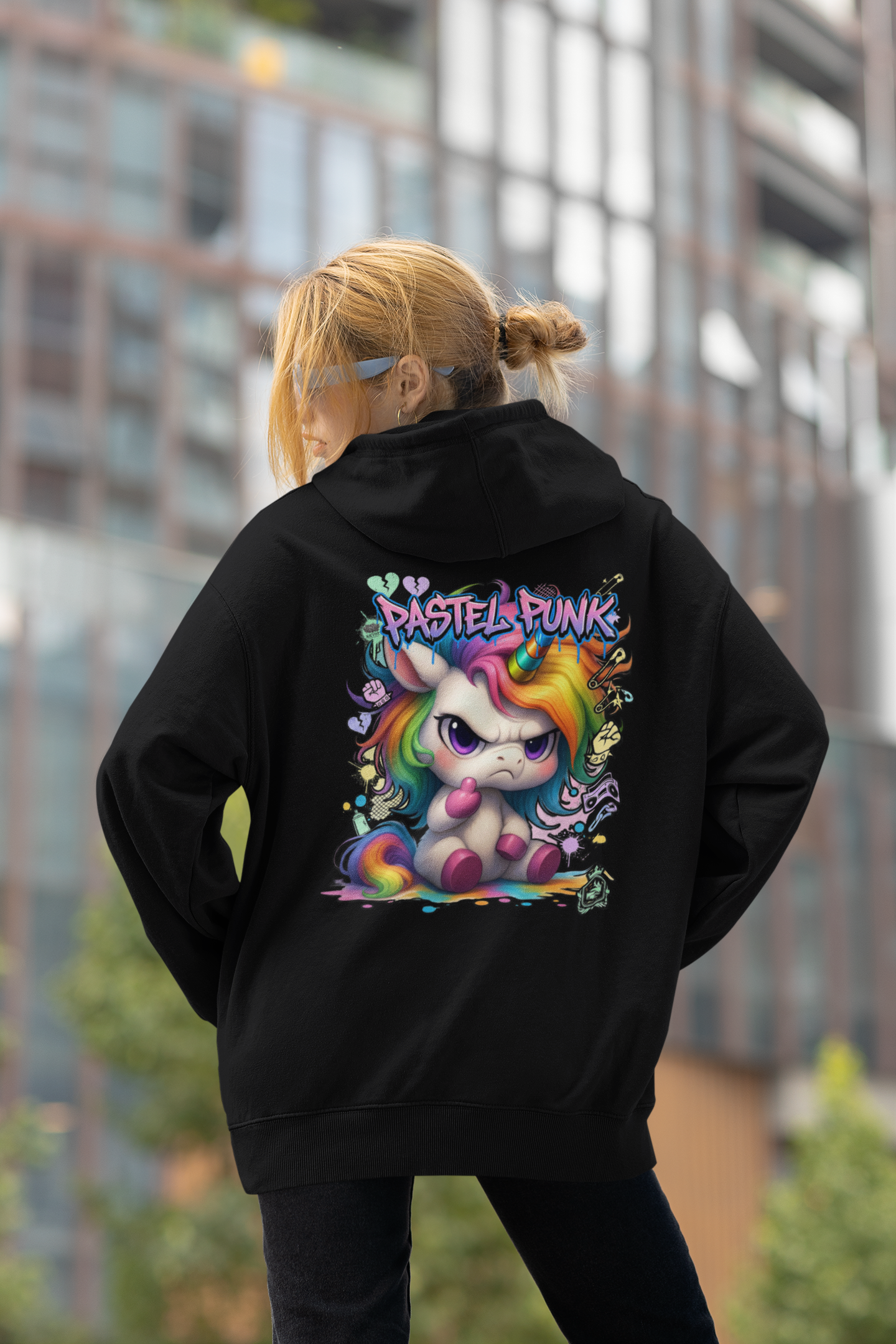 PASTEL PUNK URBAN STYLE Kryot Streetwear - Slammer Bio Oversized Unisex Hoodie Erwachsenen SH