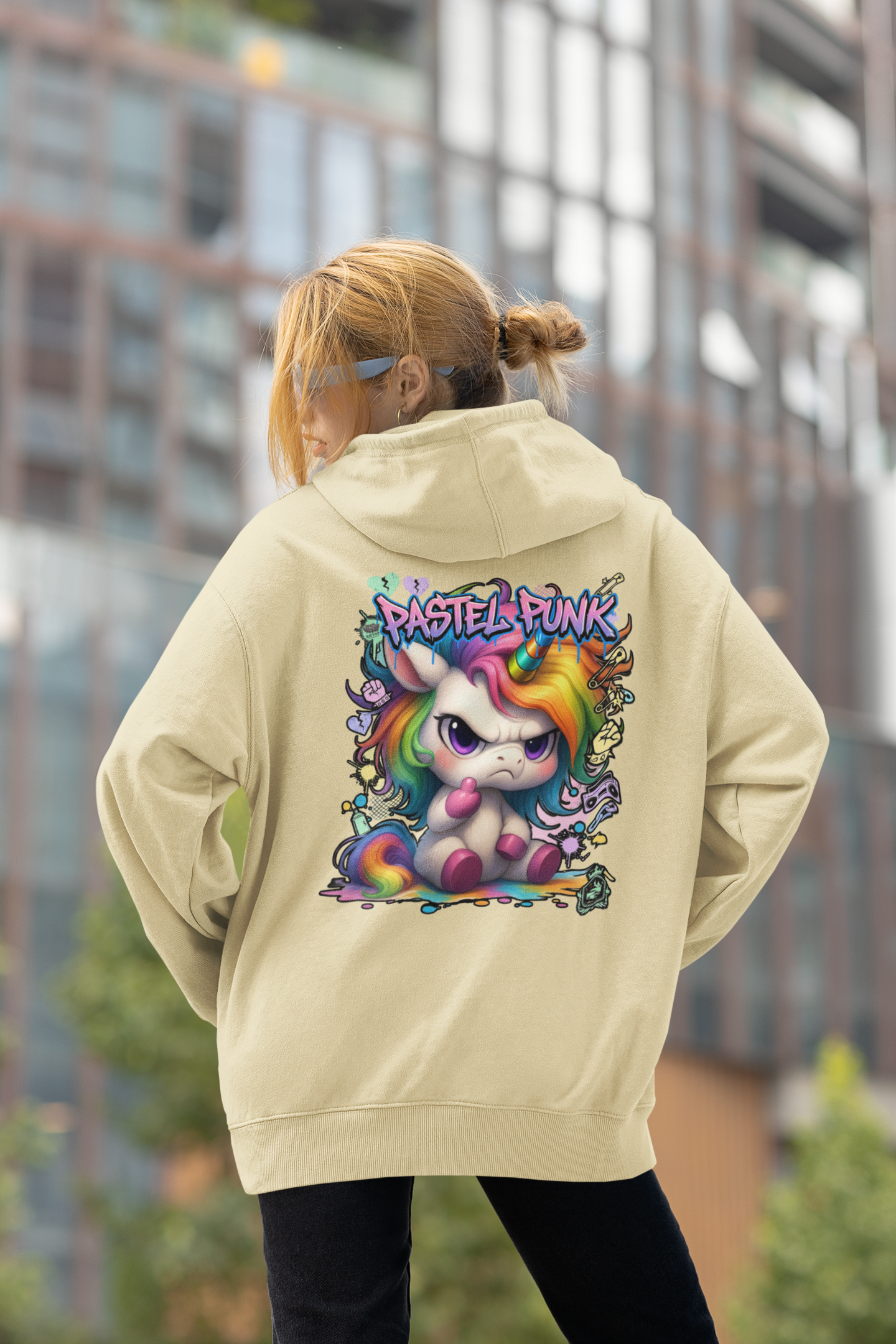 PASTEL PUNK URBAN STYLE Kryot Streetwear - Slammer Bio Oversized Unisex Hoodie Erwachsenen SH