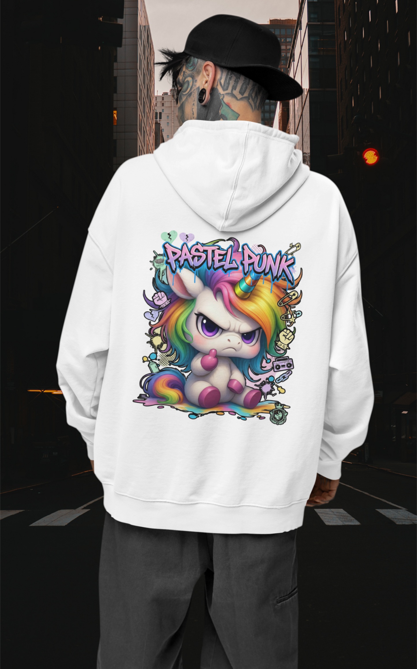 PASTEL PUNK URBAN STYLE Kryot Streetwear - Slammer Bio Oversized Unisex Hoodie Erwachsenen SH