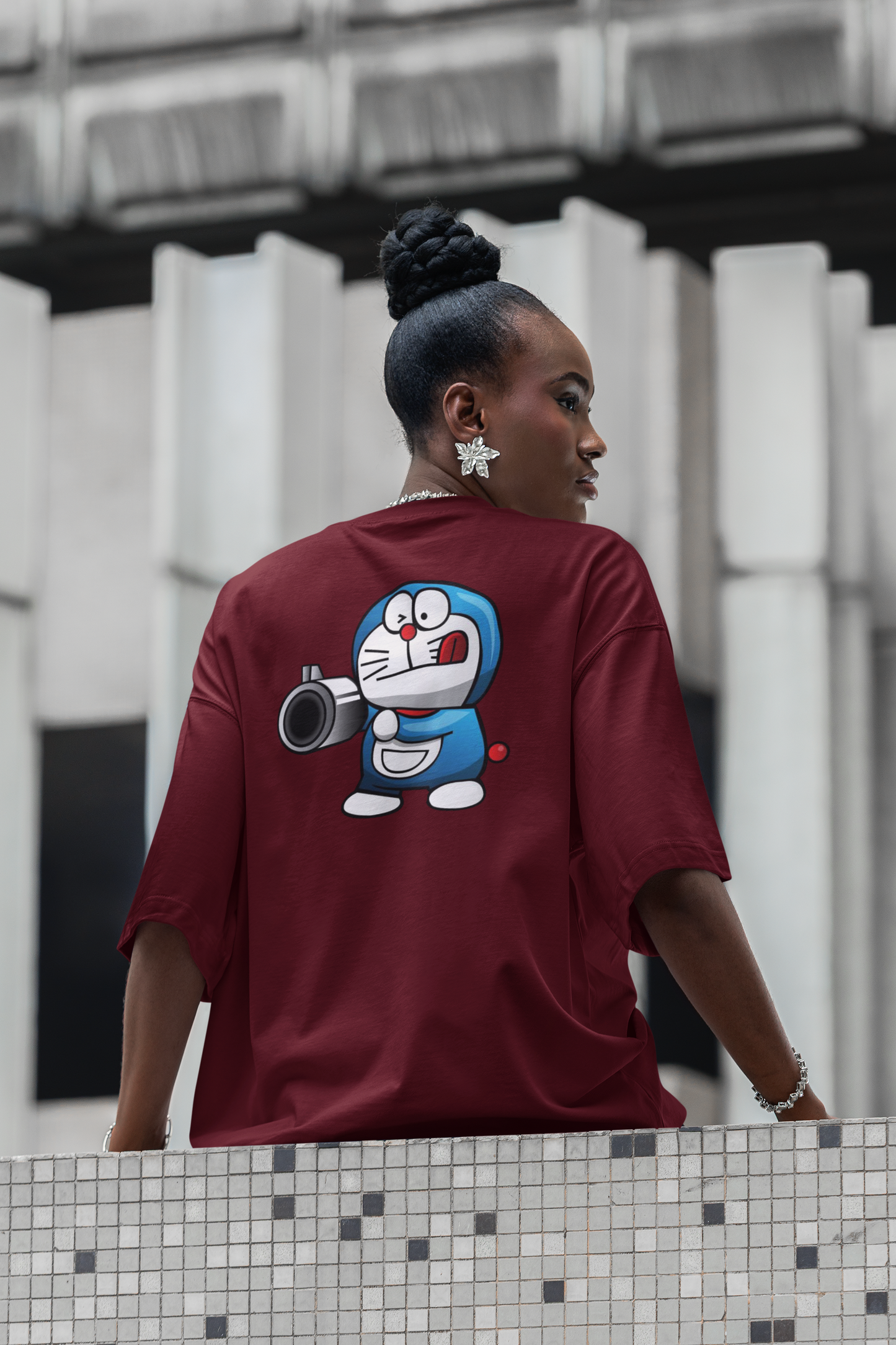PISTOLERO Streetwear Backprint - Freestyler Bio Oversized Unisex T-Shirt Erwachsenen SH