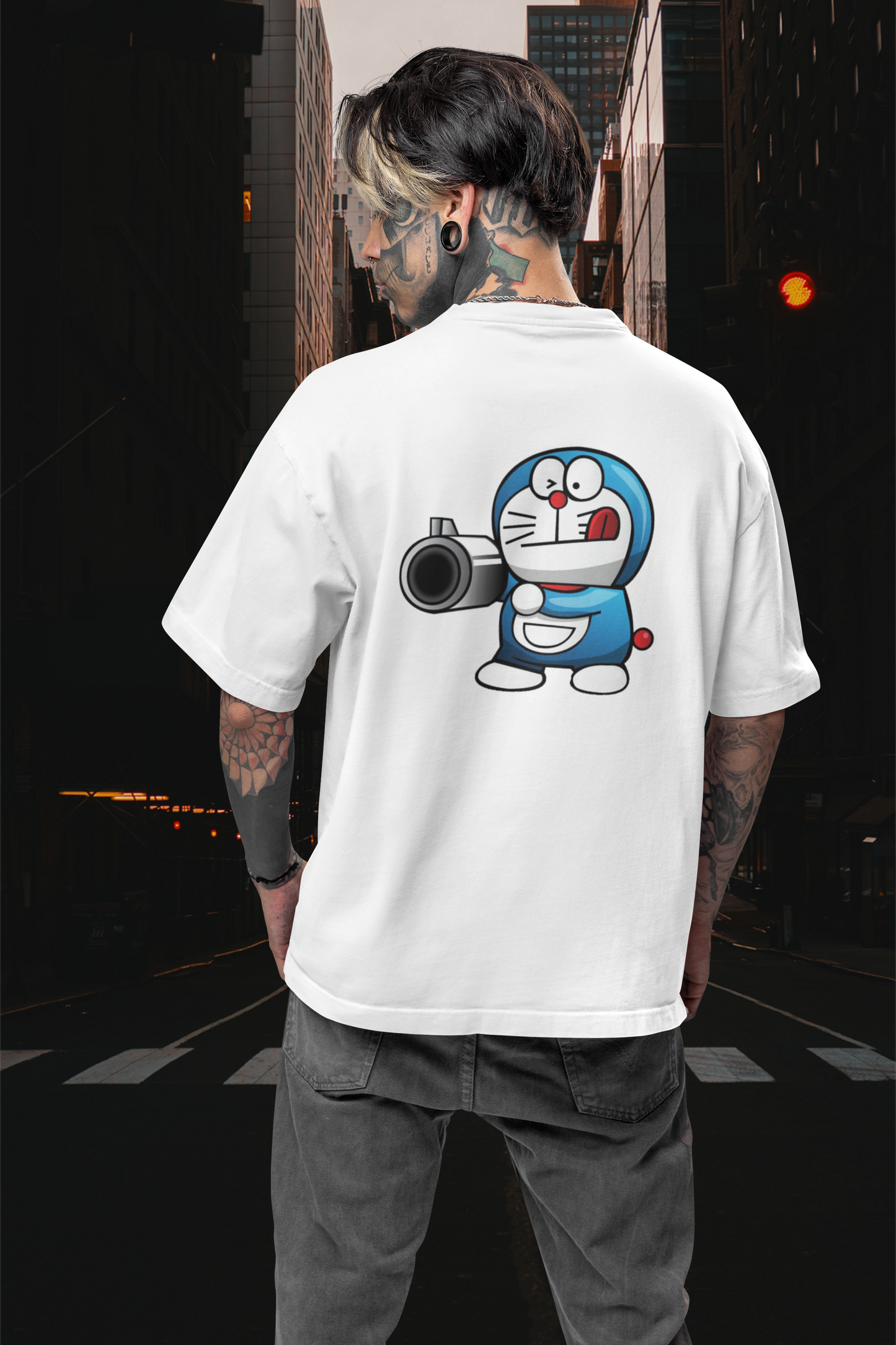 PISTOLERO Streetwear Backprint - Freestyler Bio Oversized Unisex T-Shirt Erwachsenen SH