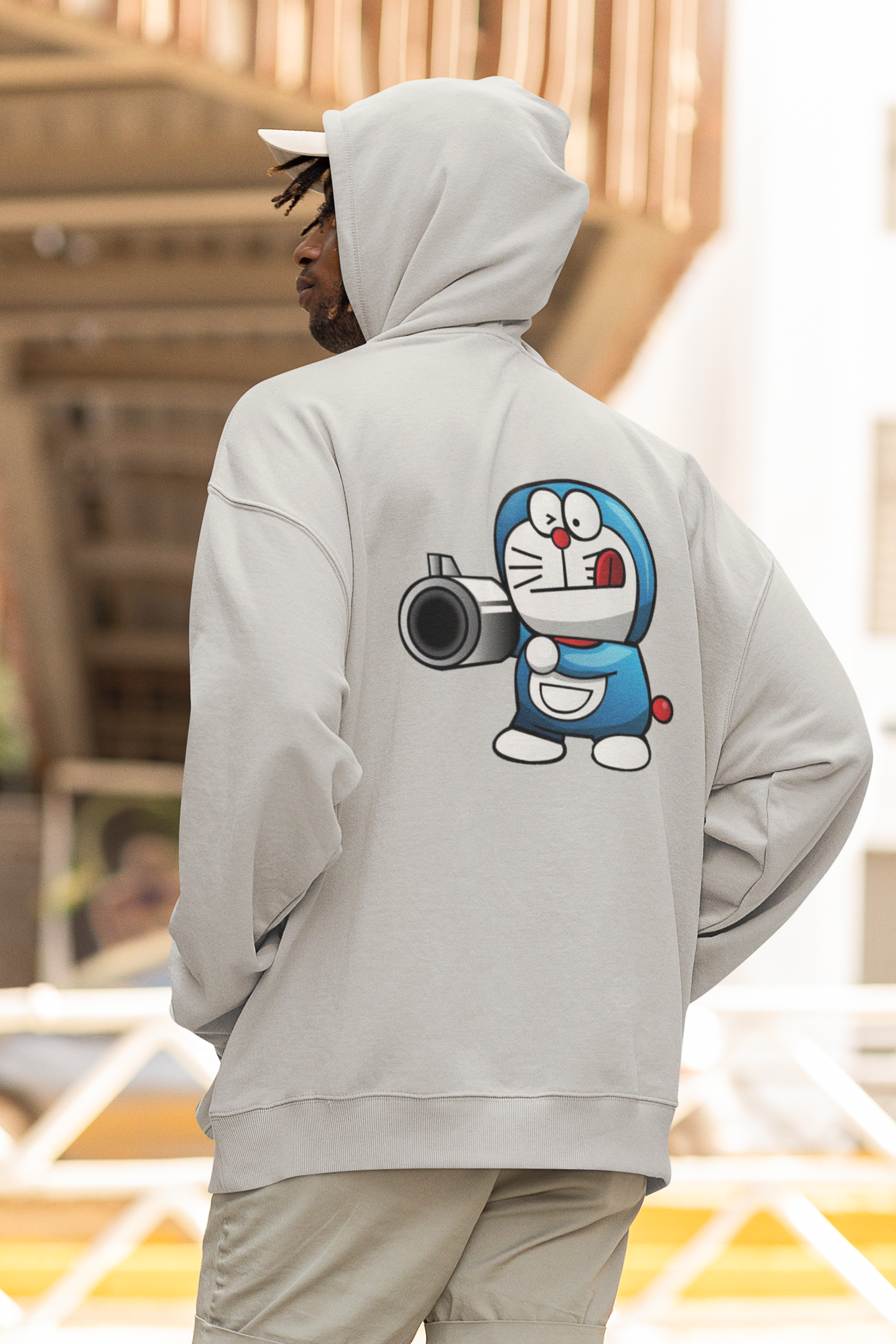Sudadera unisex extragrande orgánica Slammer con estampado de ropa de calle PISTOLERO para adultos SH - Sudadera unisex extragrande orgánica 2.0
