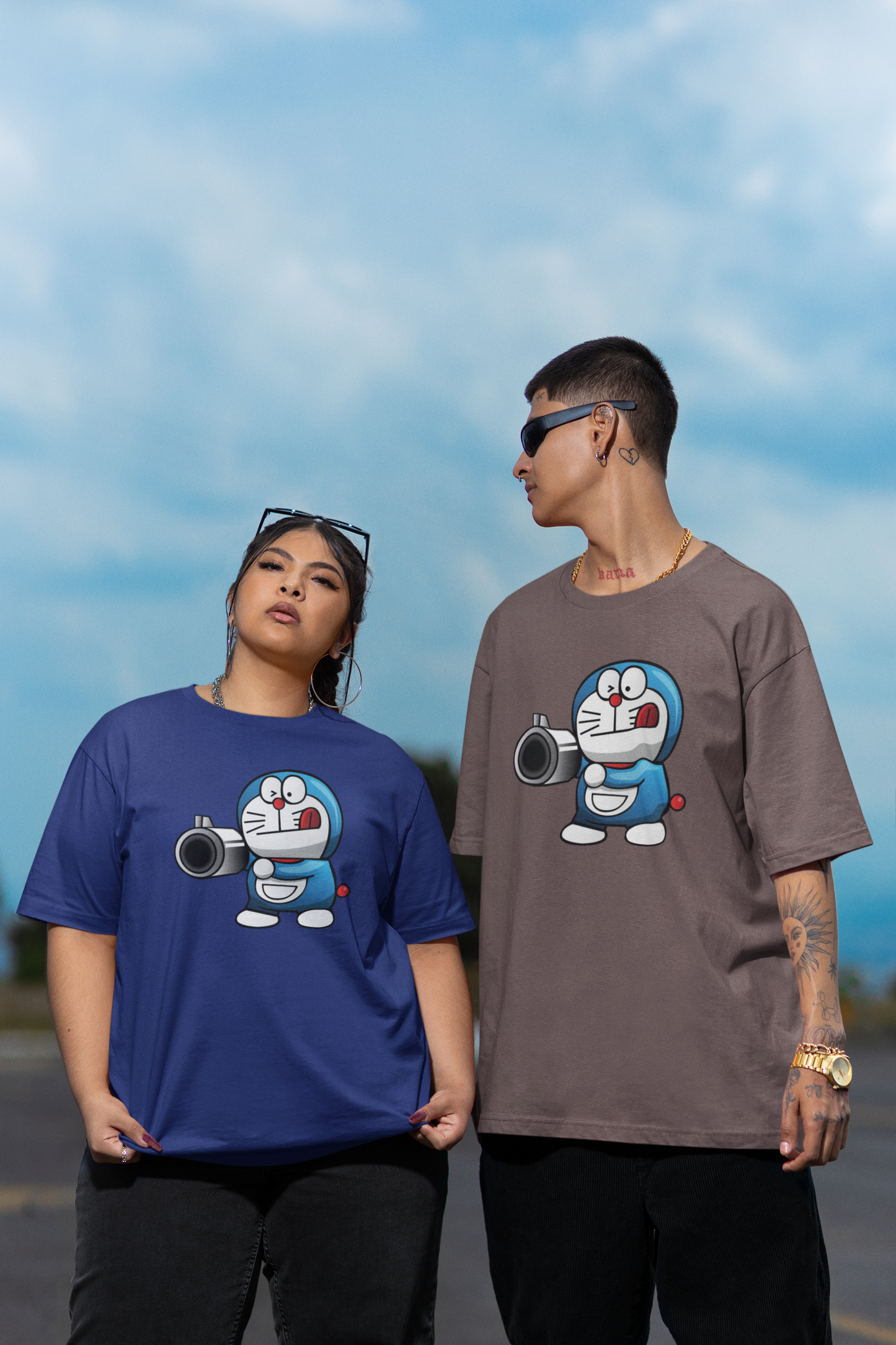 PISTOLERO Streetwear Frontprint - Freestyler Bio Oversized Unisex T-Shirt Erwachsenen SH