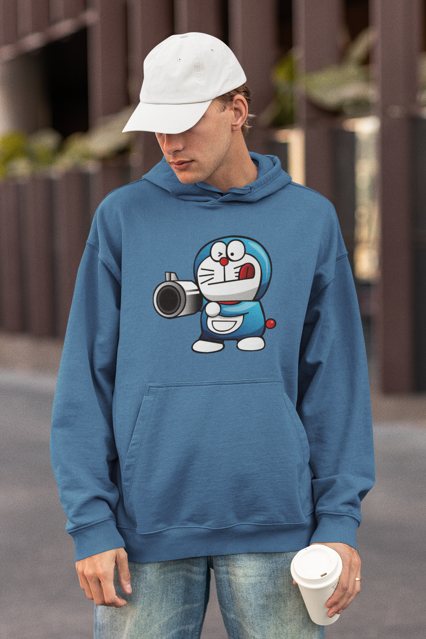 PISTOLERO streetwear estampado frontal - Sudadera con capucha unisex extragrande orgánica Slammer para adultos SH - Sudadera con capucha extragrande orgánica unisex 2.0