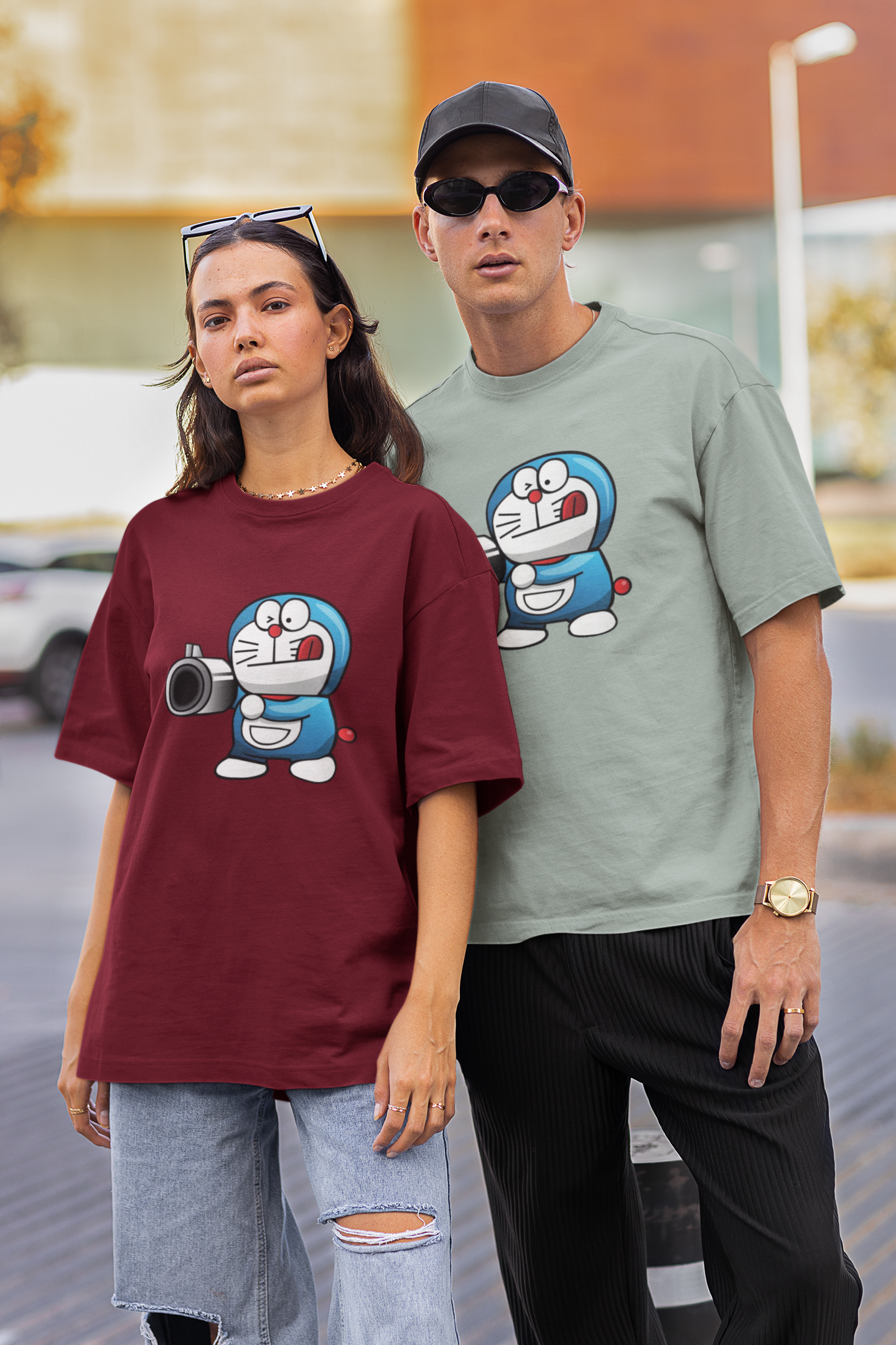 PISTOLERO Streetwear Frontprint - Freestyler Bio Oversized Unisex T-Shirt Erwachsenen SH