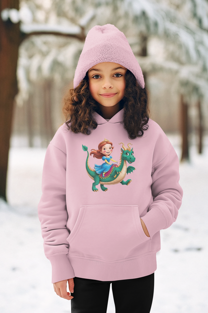 Prinzessin reitet auf Drache Kinder Hoodie Pullover Bio Baumwolle Hochwertig Langlebig - Mini Cruiser Hoodie 2.0 ST/ST SH