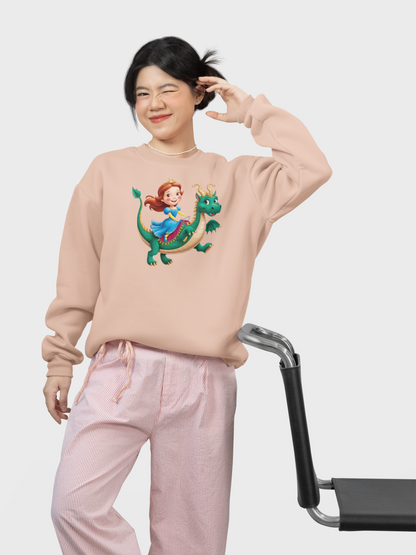 Prinzessin reitet auf langen Drachen - Unisex Kinder Mini Changer Sweatshirt SH