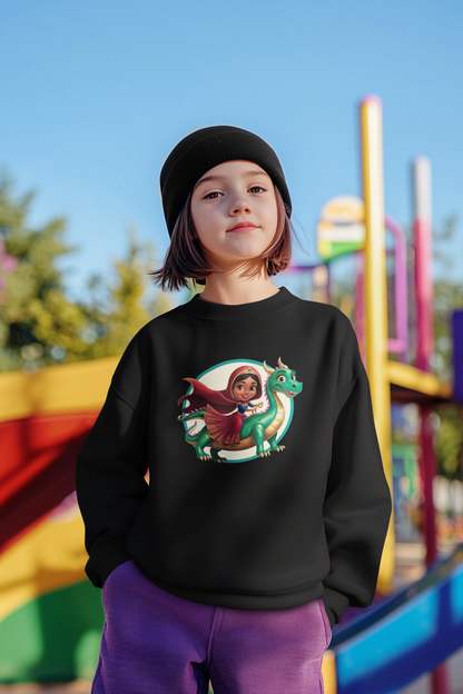 Prinzessin reitet auf langen Drachen - Unisex Kinder Mini Changer Sweatshirt SH