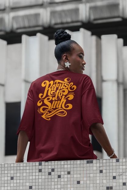 REFUSE TO SINK Streetwear Backprint - Freestyler Bio Oversized Unisex T-Shirt Erwachsene SH