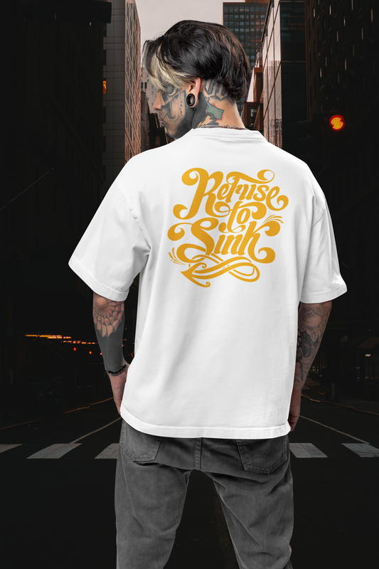 REFUSE TO SINK Streetwear Backprint - Freestyler Bio Oversized Unisex T-Shirt Erwachsene SH
