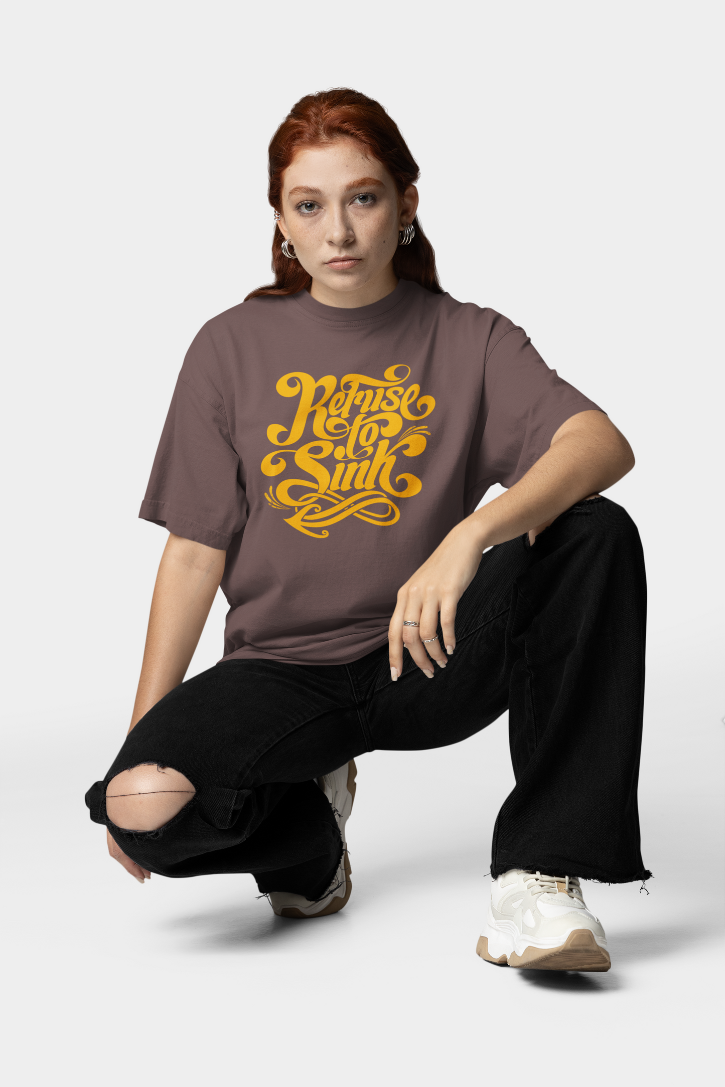 REFUSE TO SINK Streetwear Frontprint - Freestyler Bio Oversized Unisex T-Shirt Erwachsene SH