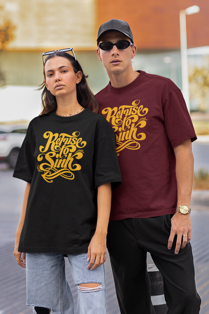 REFUSE TO SINK Streetwear Frontprint - Freestyler Bio Oversized Unisex T-Shirt Erwachsene SH