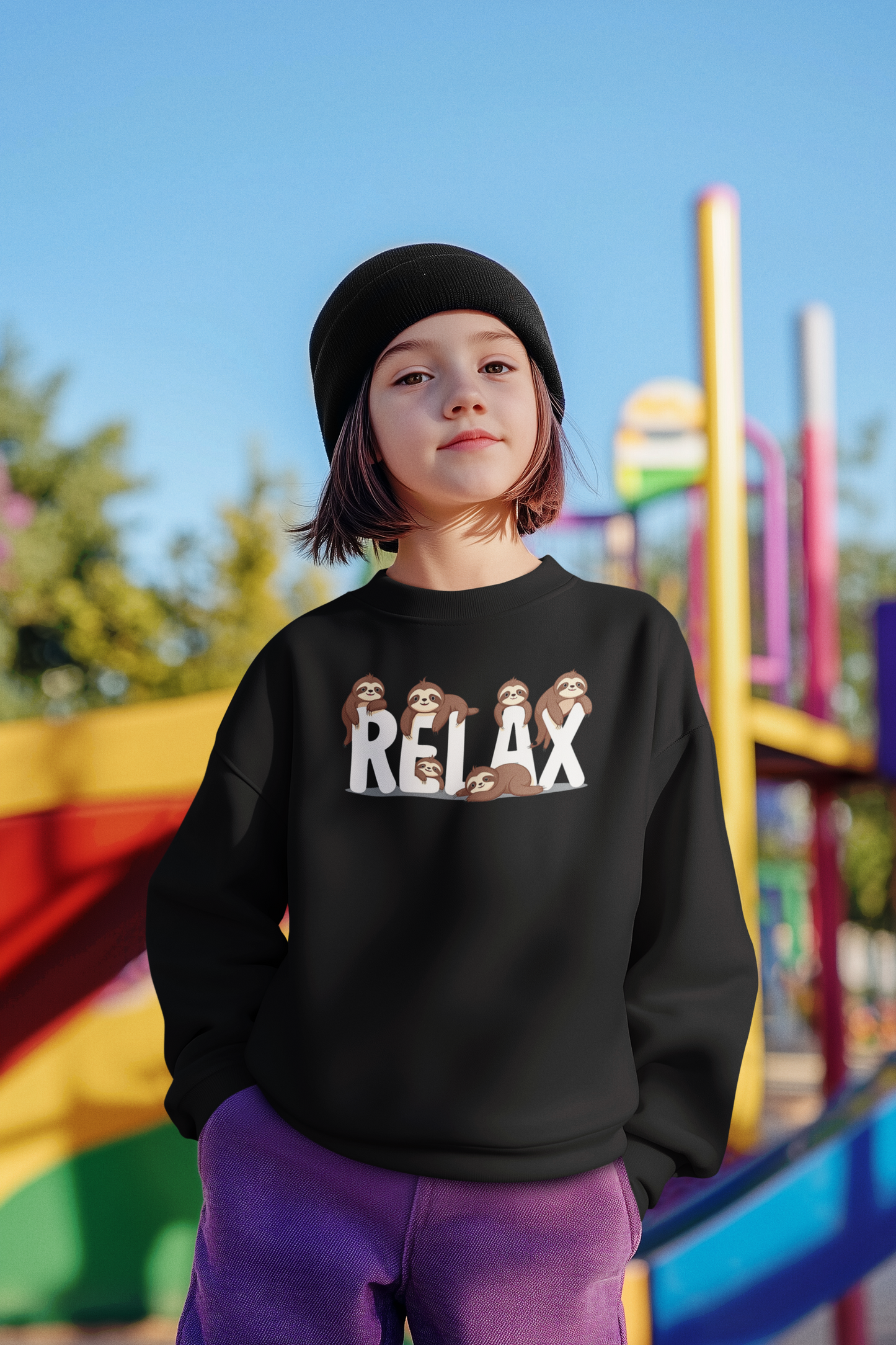 RELAX Faultiere - Unisex Kinder Mini Changer Sweatshirt SH