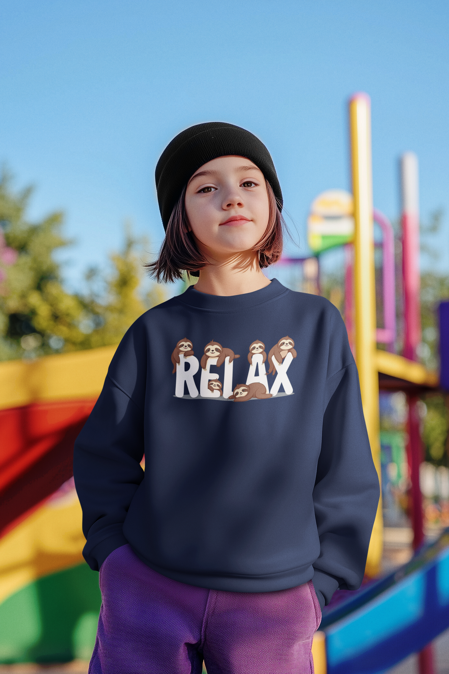 RELAX Faultiere - Unisex Kinder Mini Changer Sweatshirt SH