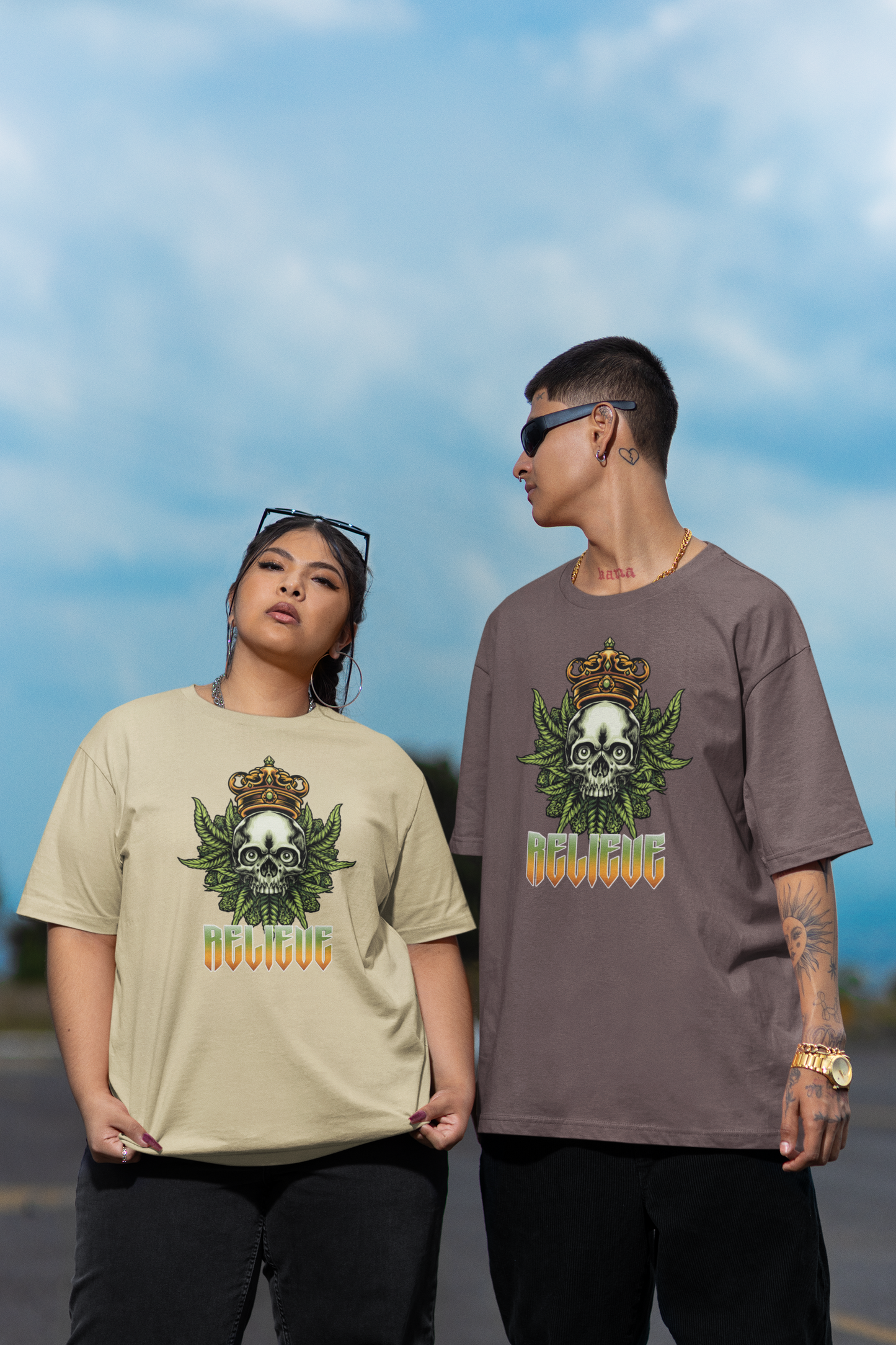 RELIEVE Streetwear Frontprint - Freestyler Bio Oversized Unisex T-Shirt Erwachsenen SH