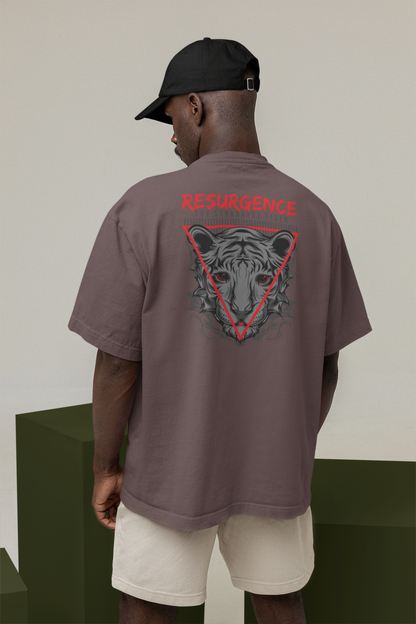 RESURGENCE STRONGEST TIGER Warrior Streetwear Backprint - Freestyler Bio Oversized Unisex T-Shirt Erwachsene SH