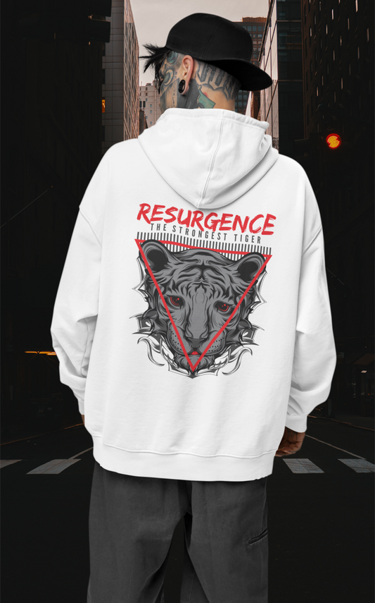 RESURGENCE STRONGEST TIGER Warrior Streetwear - Slammer Bio Oversized Unisex Hoodie Erwachsenen SH
