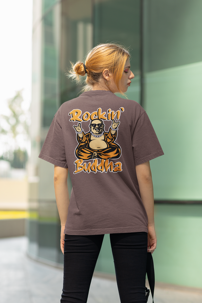 ROCKIN BUDDAH Streetwear Backprint - Freestyler Bio Oversized Unisex T-Shirt Erwachsenen SH