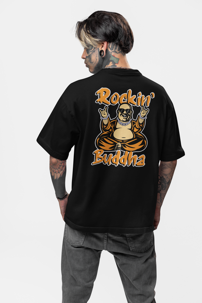 ROCKIN BUDDAH Streetwear Backprint - Freestyler Bio Oversized Unisex T-Shirt Erwachsenen SH