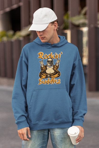 Sudadera unisex extragrande orgánica Slammer con estampado frontal de ROCKIN BUDDHA para adultos SH - Sudadera unisex extragrande orgánica 2.0