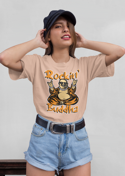 ROCKIN BUDDHA Streetwear Frontside - Creator Unisex T-Shirt Erwachsenen SH