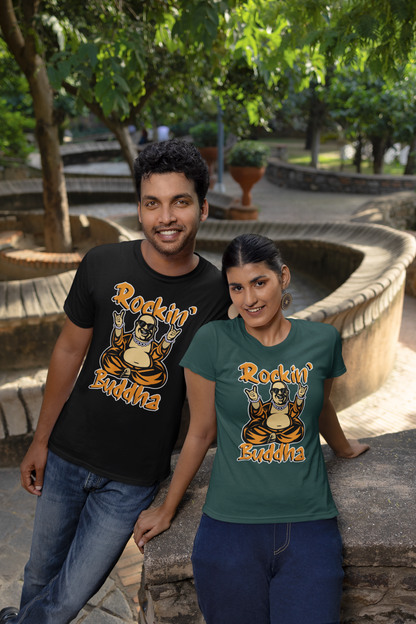 ROCKIN BUDDHA Streetwear Frontside - Creator Unisex T-Shirt Erwachsenen SH
