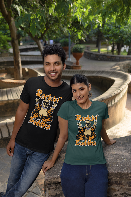 ROCKIN BUDDHA Streetwear Frontside - Creator Unisex T-Shirt Erwachsenen SH