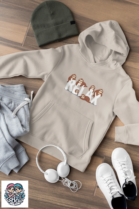 RELAX Faultiere - Hochwertiger Mittelschwerer Fleece-Hoodie für Jugendliche - Weltweit Verfügbar - GL