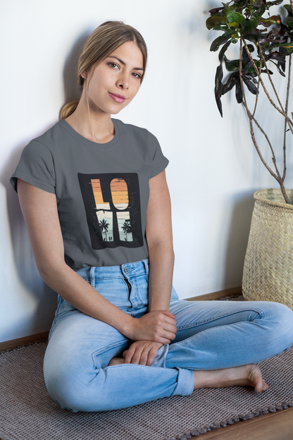 Retro Love Surfer Front - Unisex Erwachsenen Bio Baumwolle Kurzarm Shirt Creator T-Shirt 2.0 ST/ST SH