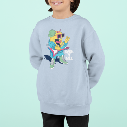 Rock N Roll Monster Kinder Pullover Sweatshirt Bio Baumwolle Hochwertig Langlebig - Mini Changer Sweatshirt 2 ST/ST SH