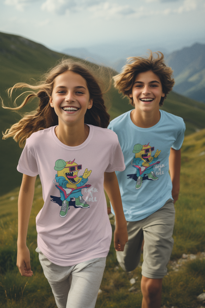 Rock N Roll Monster - Camiseta infantil de manga corta, algodón duradero de alta calidad - Camiseta infantil BC SH