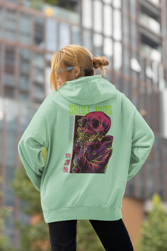 SKULL KIDS Warrior Streetwear - Slammer Bio Oversized Unisex Hoodie Erwachsenen SH