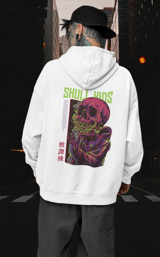 SKULL KIDS Warrior Streetwear - Slammer Bio Oversized Unisex Hoodie Erwachsenen SH