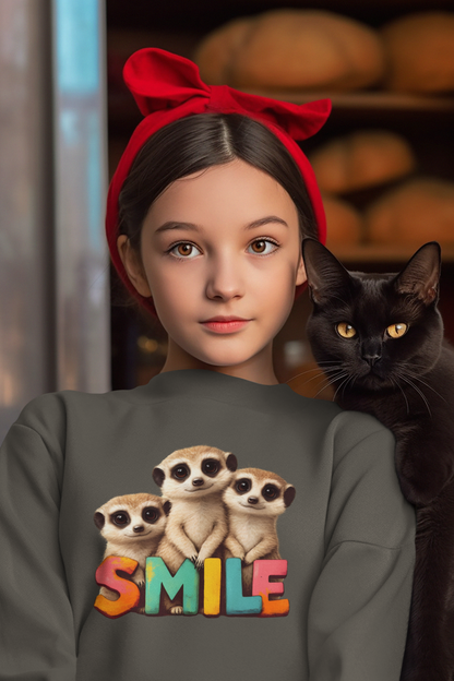 Sudadera infantil Smile Meerkat de algodón orgánico de alta calidad y duradera - Sudadera Mini Changer 2 PCS/PCS SH