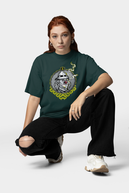 SMOKIE CLOWN Streetwear Frontprint - Freestyler Bio Oversized Unisex T-Shirt Erwachsenen SH