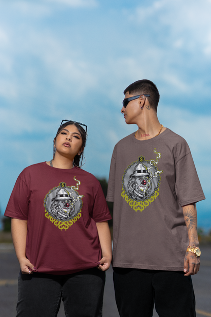 SMOKIE CLOWN Streetwear Frontprint - Freestyler Bio Oversized Unisex T-Shirt Erwachsenen SH