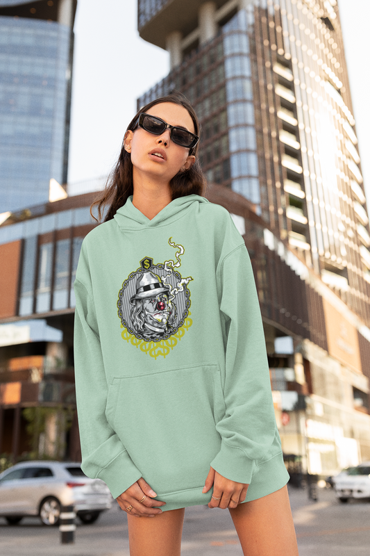 SMOKIE CLOWN Streetwear Frontprint - Slammer Bio Oversized Unisex Hoodie Erwachsenen SH