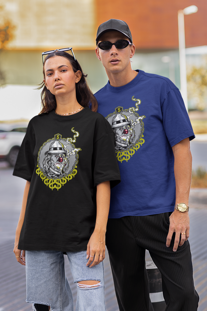SMOKIE CLOWN Streetwear Frontprint - Freestyler Bio Oversized Unisex T-Shirt Erwachsenen SH