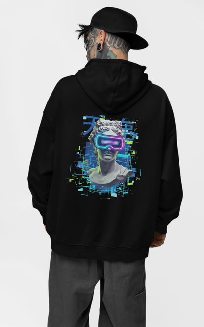 STATUE VIRTUAL BRILLE FUTURE IV Streetwear Backprint - Sudadera con capucha unisex extragrande Slammer Organic para adultos - Sudadera con capucha unisex extragrande Organic 2.0