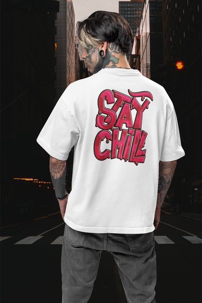 STAY CHILL Streetwear Backprint - Freestyler Bio Oversized Unisex T-Shirt Erwachsenen SH