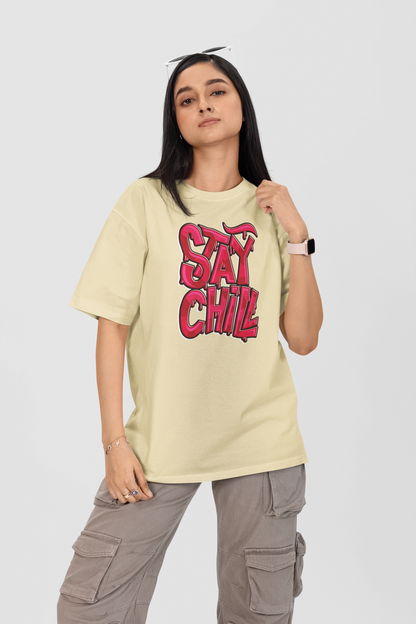STAY CHILL Streetwear Frontprint - Freestyler Bio Oversized Unisex T-Shirt Erwachsenen SH