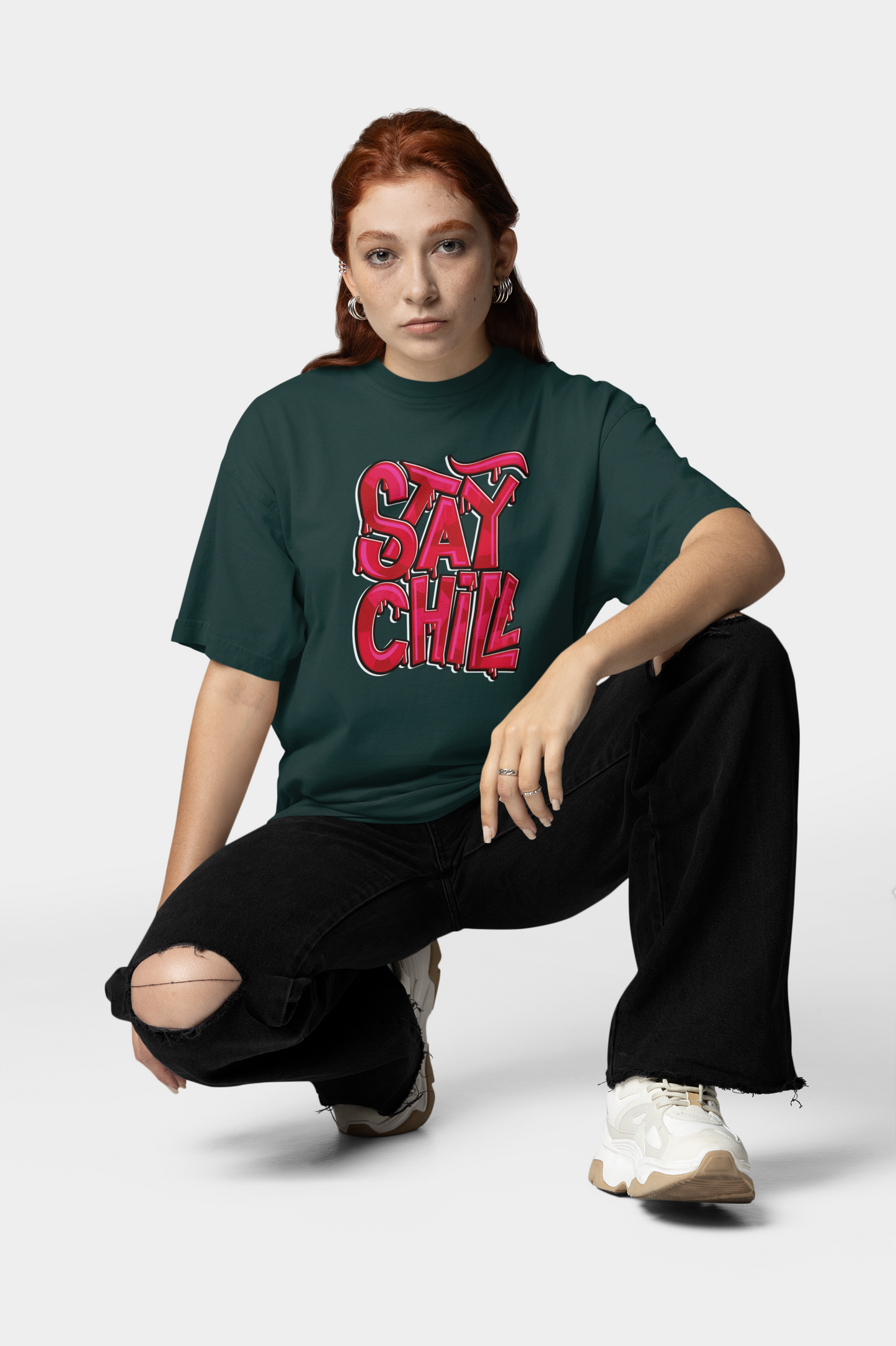 STAY CHILL Streetwear Frontprint - Freestyler Bio Oversized Unisex T-Shirt Erwachsenen SH