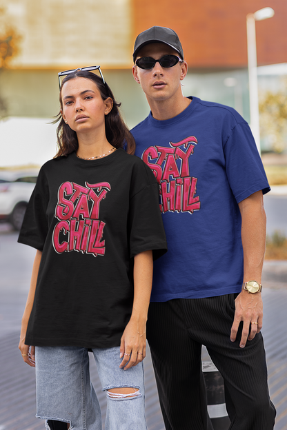 STAY CHILL Streetwear Frontprint - Freestyler Bio Oversized Unisex T-Shirt Erwachsenen SH
